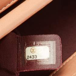 Pre Owned Chanel Blush Pink Quilted Diamond Leather CC Flap Shoulder Bag