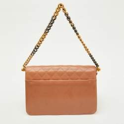 Pre Owned Chanel Blush Pink Quilted Diamond Leather CC Flap Shoulder Bag