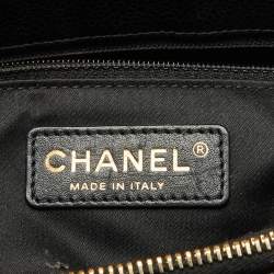 Pre Owned Chanel Black Quilted Caviar Leather Grand GST Shopper Tote