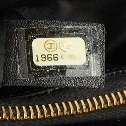 Pre Owned Chanel Black Quilted Caviar Leather Grand GST Shopper Tote