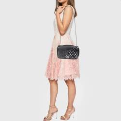 Pre Owned Chanel Black Mixed Quilted Leather Medium Coco Boy Flap Bag