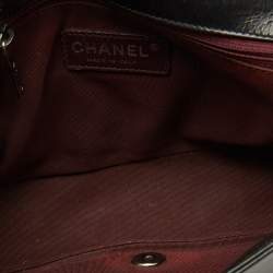 Pre Owned Chanel Black Mixed Quilted Leather Medium Coco Boy Flap Bag
