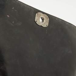 Pre Owned Chanel Black Mixed Quilted Leather Medium Coco Boy Flap Bag