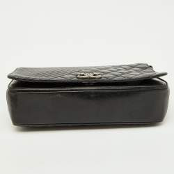 Pre Owned Chanel Black Mixed Quilted Leather Medium Coco Boy Flap Bag