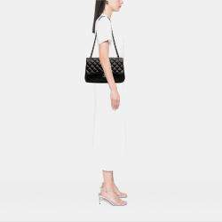 Pre Owned Chanel Black Jumbo Classic Lambskin Double Flap