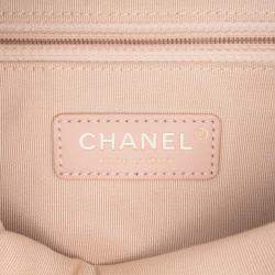 Pre Owned Chanel White CC Quilted Caviar Turnlock Full Flap