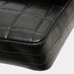 Pre Owned Chanel Chocolate Bar Lambskin East West Flap