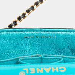 Pre Owned Chanel Chocolate Bar Lambskin East West Flap