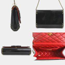 Pre Owned Chanel CC Black Plastic Leather Shoulder Bag