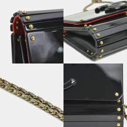 Pre Owned Chanel CC Black Plastic Leather Shoulder Bag