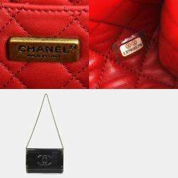 Pre Owned Chanel CC Black Plastic Leather Shoulder Bag