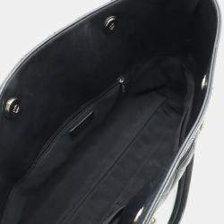 Pre Owned Chanel CC Black Lambskin Leather Chain Tote Bag