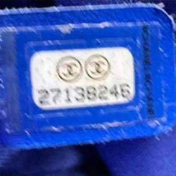 Pre Owned Chanel Cruise Collection Blue Black White Canvas Leather Shoulder Bag