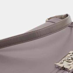 Pre Owned Chanel Boy Metallic Purple Leather Chain Shoulder Bag