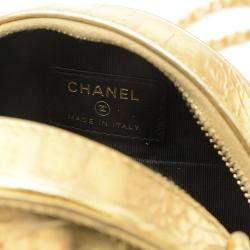 Pre Owned Chanel Round Gold Chain Shoulder Bag