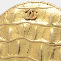 Pre Owned Chanel Round Gold Chain Shoulder Bag