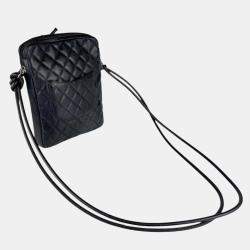 Pre Owned Chanel Cambon Ligne Black Lambskin Shoulder Bag