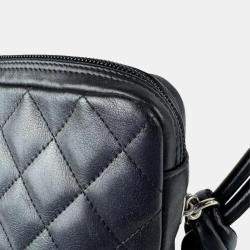 Pre Owned Chanel Cambon Ligne Black Lambskin Shoulder Bag