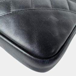 Pre Owned Chanel Cambon Ligne Black Lambskin Shoulder Bag
