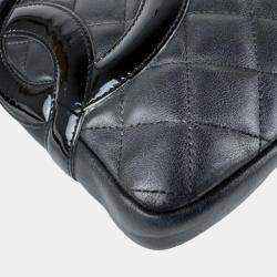 Pre Owned Chanel Cambon Ligne Black Lambskin Shoulder Bag