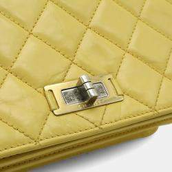 Pre Owned Chanel Rita Yellow Leather Chain Shoulder Bag