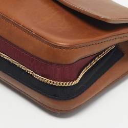 Pre Owned Chanel Brown Leather Brown Reissue 2.55 Paris-Hamburg Medals Flap Bag