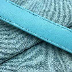 Pre Owned Chanel 19 Turquoise Blue Denim Chain Shoulder Bag