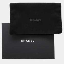 Pre Owned Chanel Matelasse Black Caviar Leather Clutch with Chain Bag