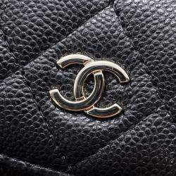 Pre Owned Chanel Matelasse Mini Black Caviar Leather Shoulder Backpack