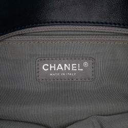 Pre Owned Chanel Navy Blue Medium Quilted Calfskin Love Me Tender Flap