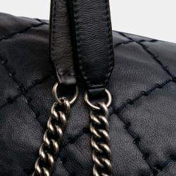Pre Owned Chanel Navy Blue Medium Quilted Calfskin Love Me Tender Flap