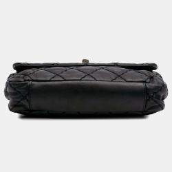 Pre Owned Chanel Navy Blue Medium Quilted Calfskin Love Me Tender Flap