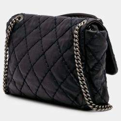 Pre Owned Chanel Navy Blue Medium Quilted Calfskin Love Me Tender Flap