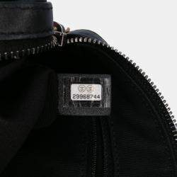 Pre Owned Chanel Black Calfskin Signature Chain 20s Bowling Bag