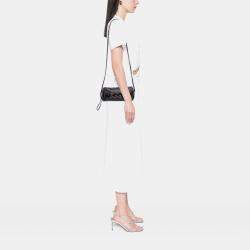 Pre Owned Chanel Black Calfskin Signature Chain 20s Bowling Bag