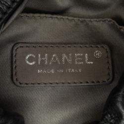 Pre Owned Chanel Black CC Calfskin Dual Twin Chain Handbag