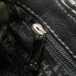 Pre Owned Chanel Black Choco Bar Calfskin No. 5 Camellia CC Shoulder Bag