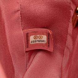 Pre Owned Chanel Pink Quilted Calfskin Straight Lined Flap Bag