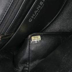 Pre Owned Chanel Black Mini Square Classic Patent Single Flap