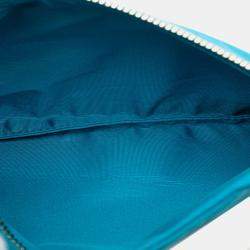 Pre Owned Chanel Blue Maxi Tweed Chesterfield Single Flap