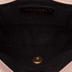 Pre Owned Chanel Black/Pink Mini Calfskin Braided My Own Frame Flap Bag