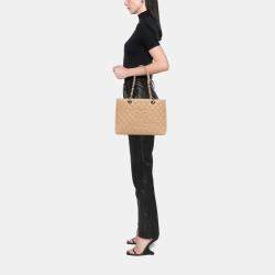 Pre Owned Chanel Brown Caviar Grand Shopping Tote