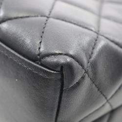 Pre Owned Chanel Black Quilted Lambskin Leo Shoulder Bag
