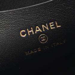 Pre Owned Chanel Black Quilted Lambskin Leo Shoulder Bag
