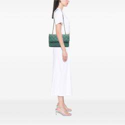 Pre Owned Chanel Green Quilted Lambskin Trendy CC Flap