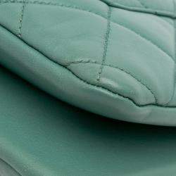 Pre Owned Chanel Green Quilted Lambskin Trendy CC Flap