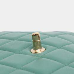 Pre Owned Chanel Green Quilted Lambskin Trendy CC Flap