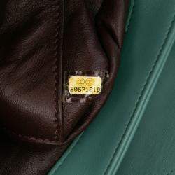 Pre Owned Chanel Green Quilted Lambskin Trendy CC Flap