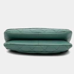 Pre Owned Chanel Green Quilted Lambskin Trendy CC Flap