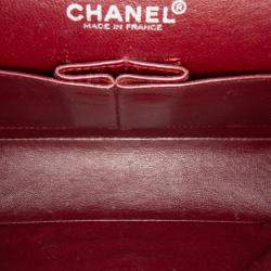 Pre Owned Chanel Black Medium Classic Lambskin Double Flap